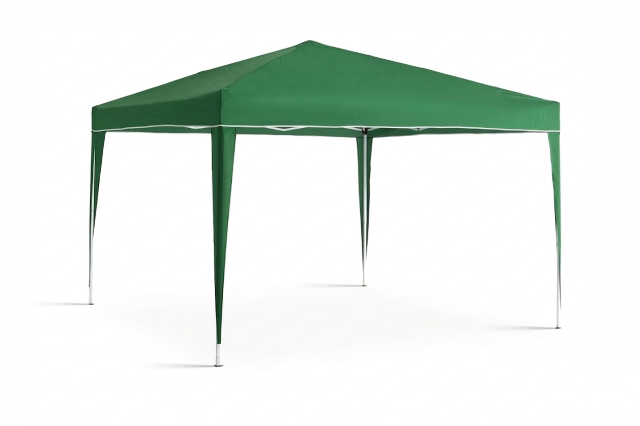 Carpa deluxe verde lateral derecha silueteada.